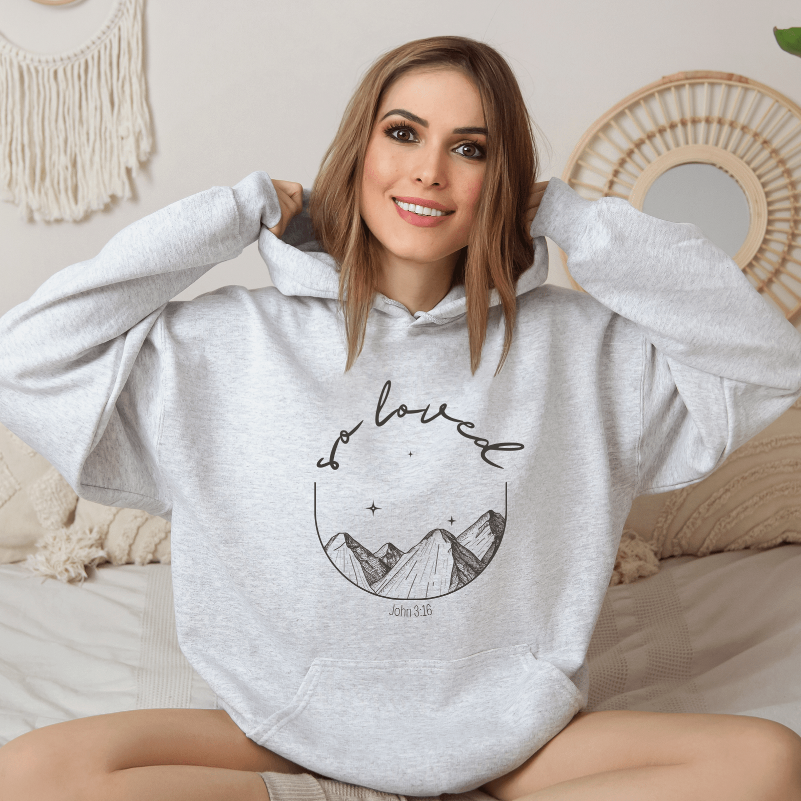 "So Loved" Unisex Heavy Blend™ Hooded Sweatshirt Hoodie Printify 