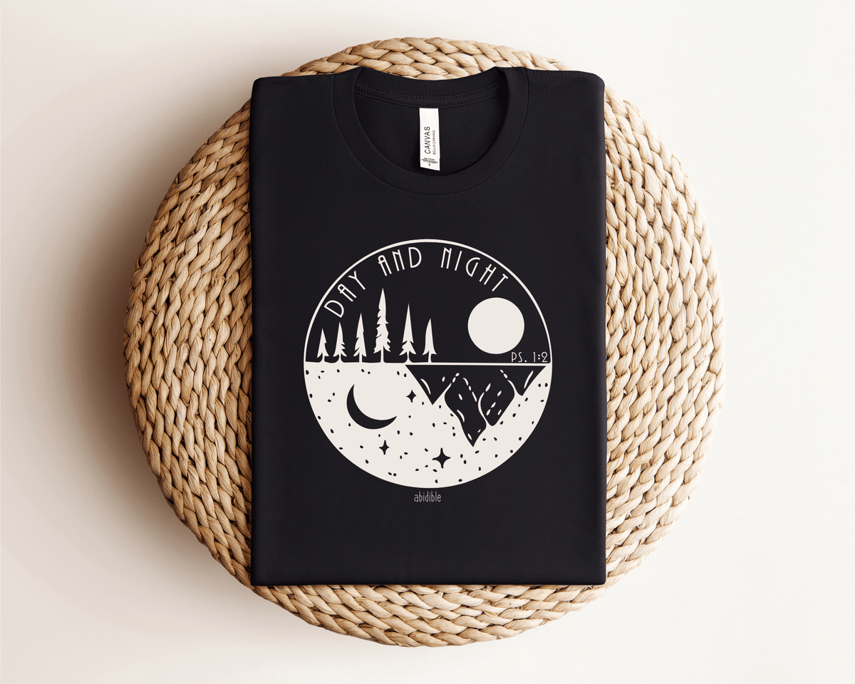 &quot;Day and Night&quot; Bella + Canvas Unisex Short Sleeve Tee T-Shirt Printify 