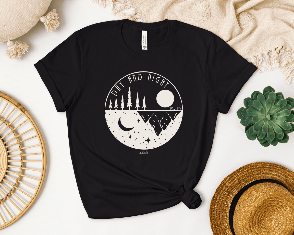 &quot;Day and Night&quot; Bella + Canvas Unisex Short Sleeve Tee T-Shirt Printify 