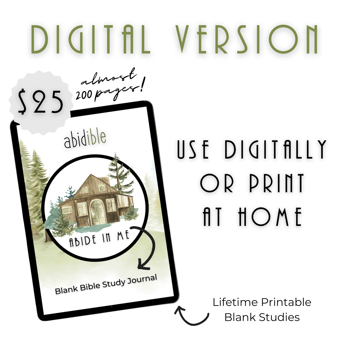 #006 Abidible Blank DIY Bible Study Journal (NEW!) Study abidible 