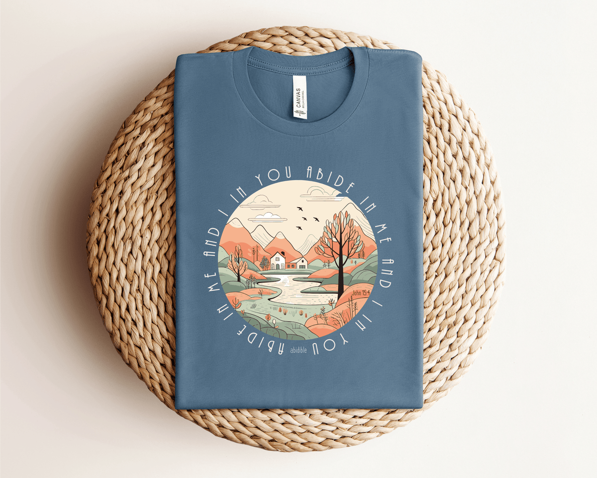 &quot;Abide in Me&quot; Bella + Canvas Unisex Short Sleeve Tee T-Shirt Printify 