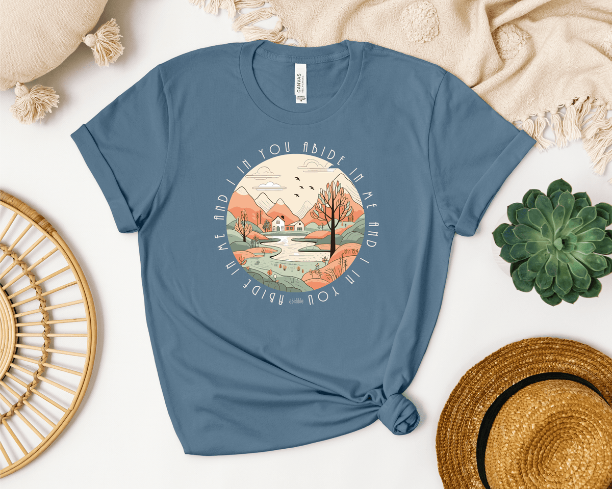 &quot;Abide in Me&quot; Bella + Canvas Unisex Short Sleeve Tee T-Shirt Printify 