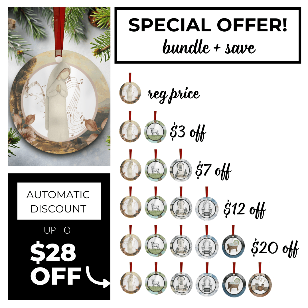 DAY 7 | Abidible Psalm 23 Metal Christmas Ornament (Collect All 6) Home Decor Printify 