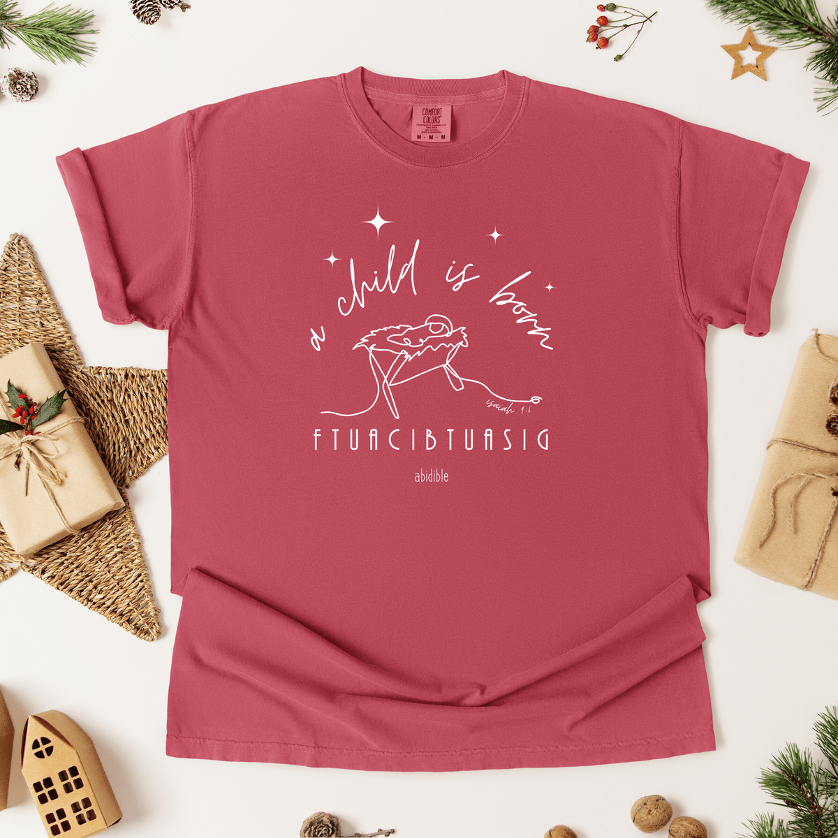 &quot;A Child is Born&quot; Unisex Comfort Colors™ T-Shirt T-Shirt Printify 