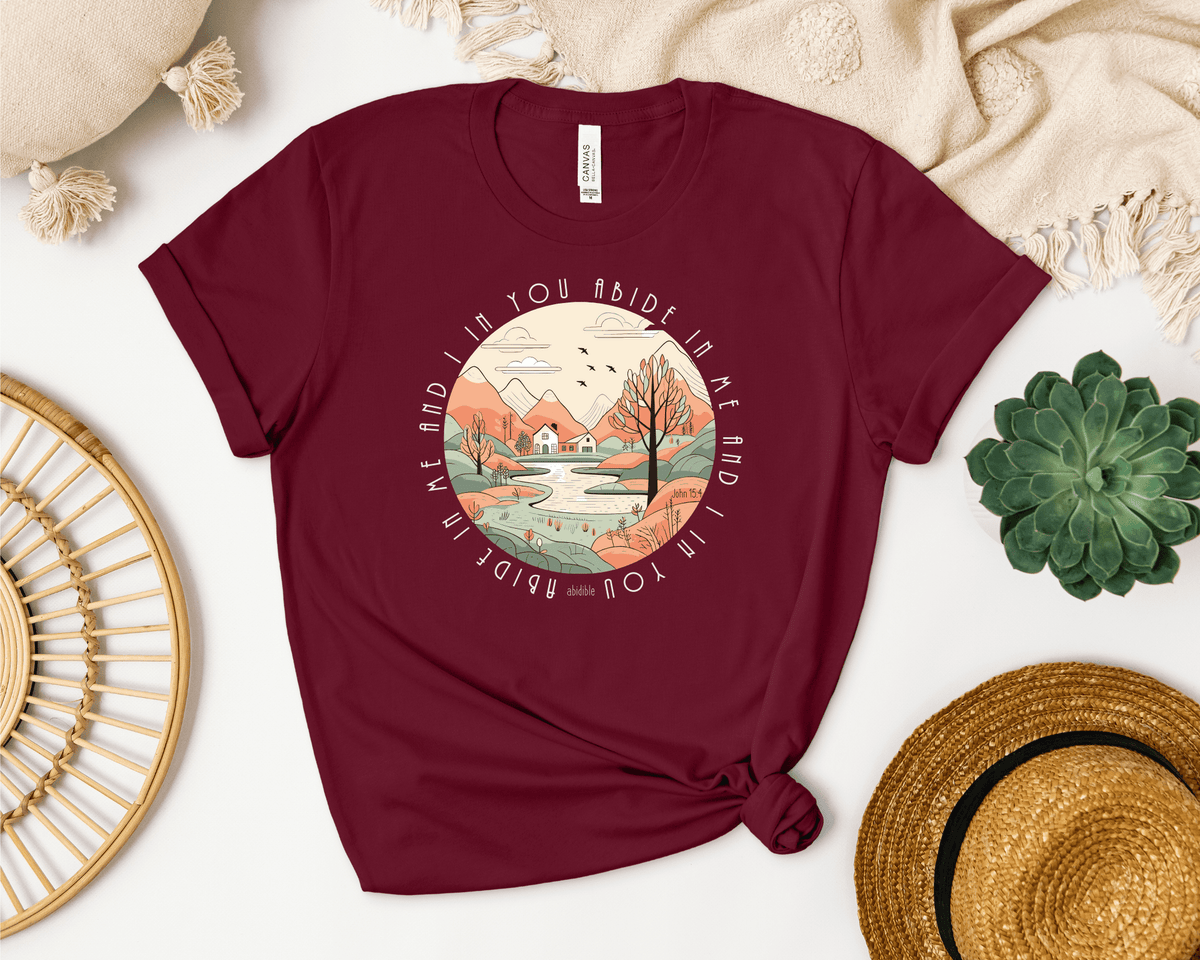 &quot;Abide in Me&quot; Bella + Canvas Unisex Short Sleeve Tee T-Shirt Printify 