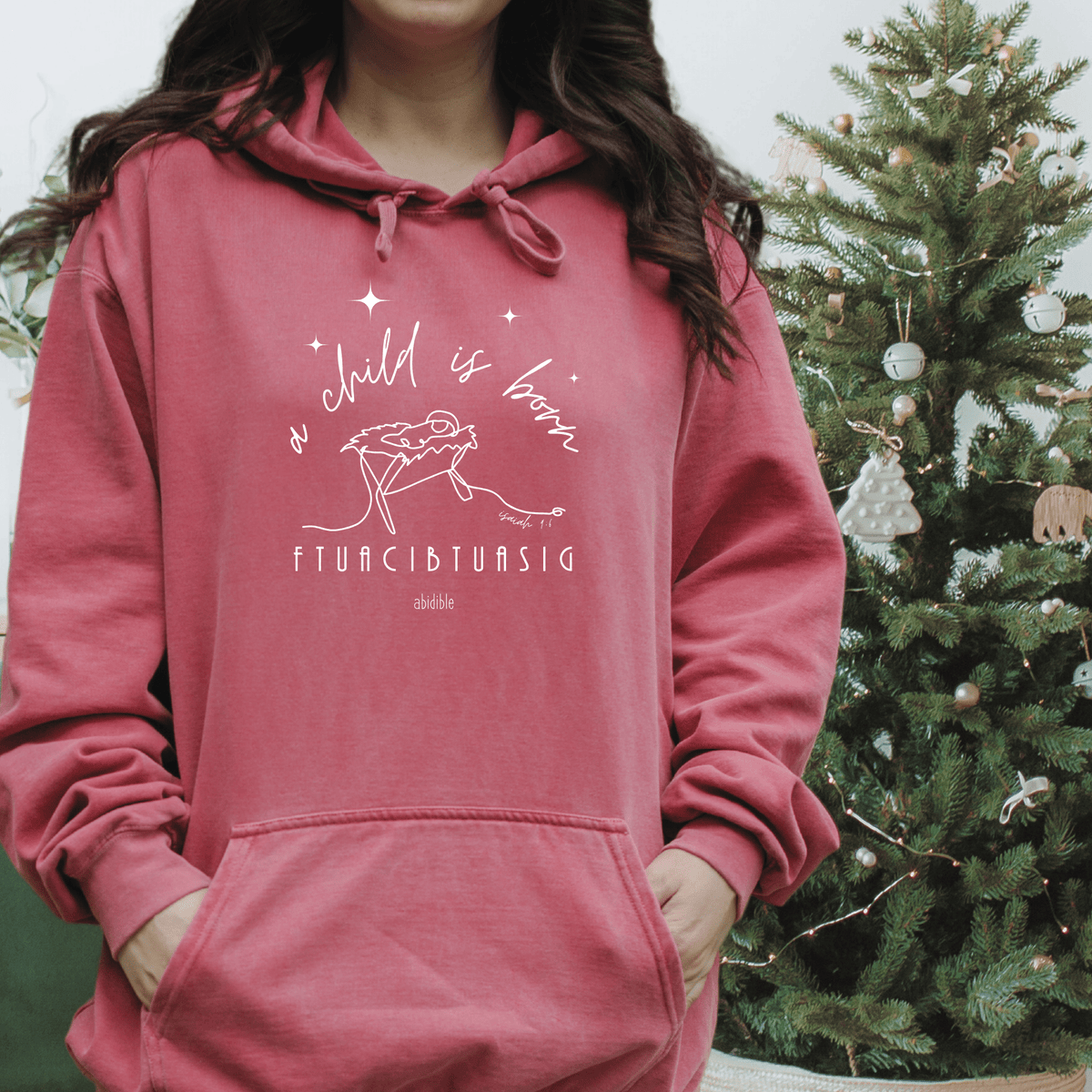 &quot;A Child is Born&quot; Unisex Comfort Colors™ Hoodie Hoodie Printify 