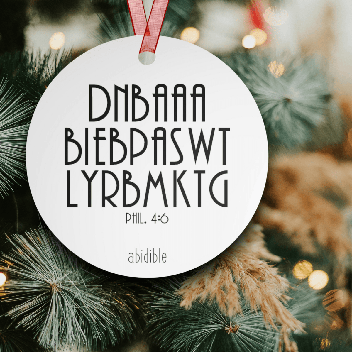 DAY 7 | Abidible Do Not Be Anxious Metal Ornament (Collect All 6) Home Decor Printify 