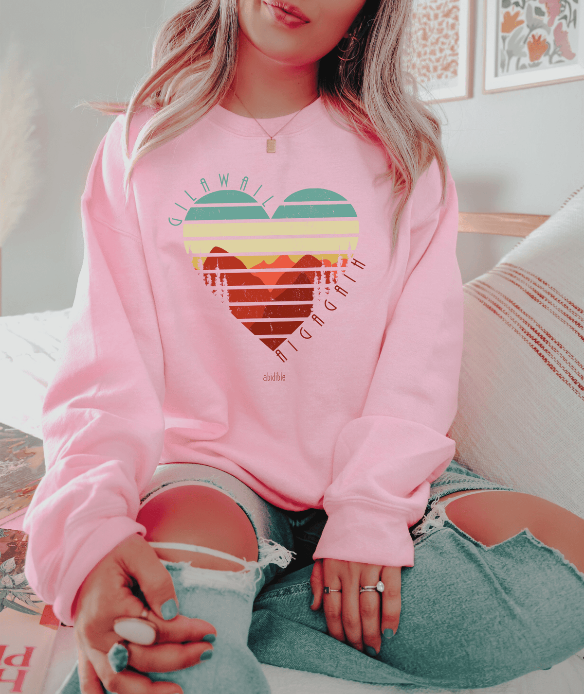 &quot;God is Love&quot; Unisex Heavy Blend™ Crewneck Sweatshirt Sweatshirt Printify 