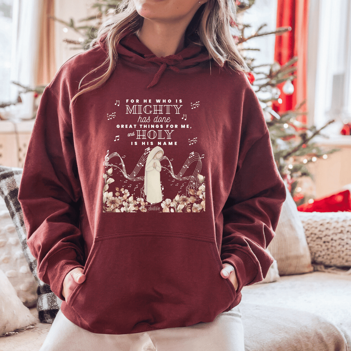 DAY 5 | Mary&#39;s Song &quot;He Who is Mighty&quot; Gildan Heavy Blend™ Hoodie Hoodie Printify 