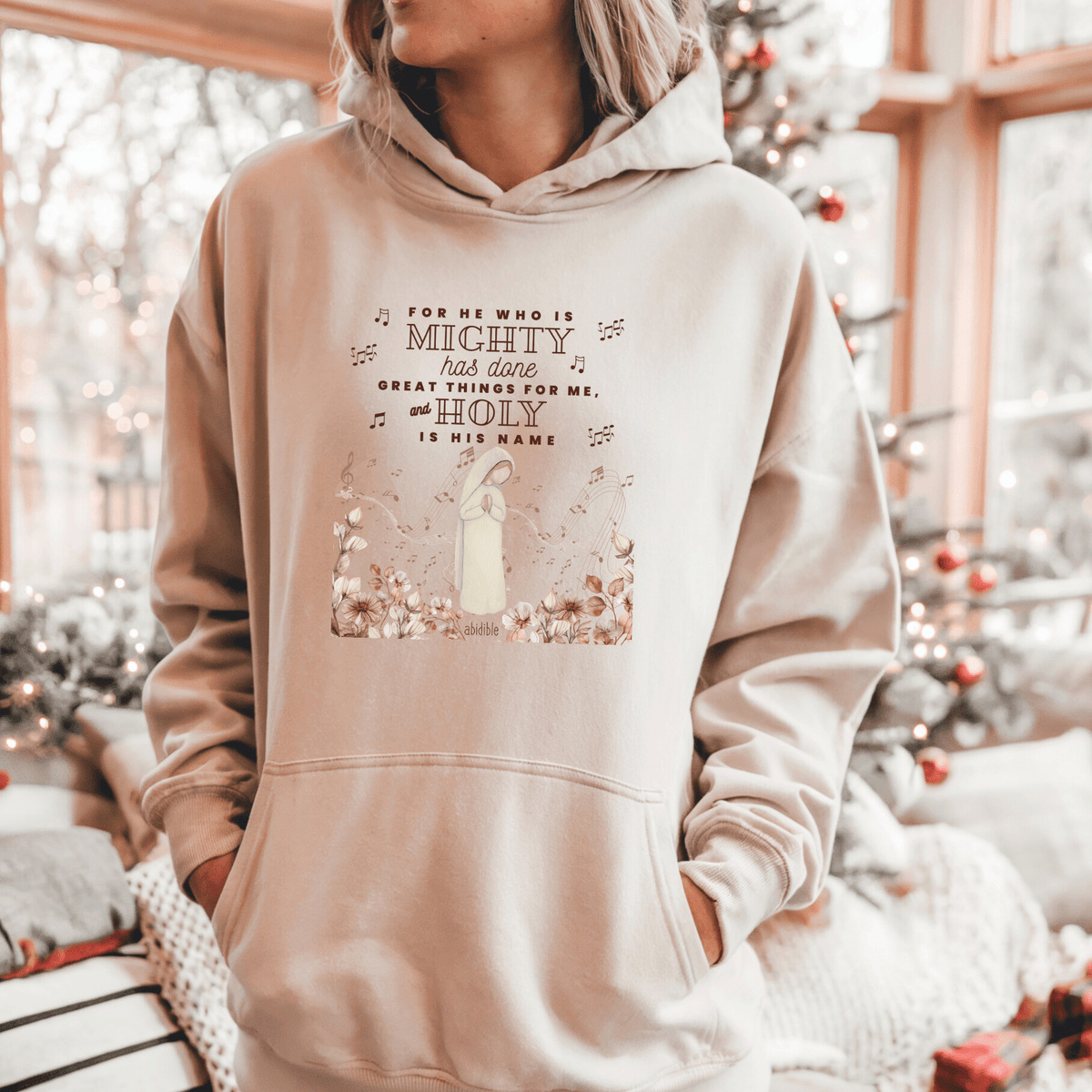 DAY 5 | Mary&#39;s Song &quot;He Who is Mighty&quot; Gildan Heavy Blend™ Hoodie Hoodie Printify 