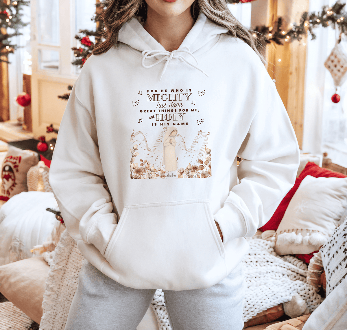 DAY 5 | Mary&#39;s Song &quot;He Who is Mighty&quot; Gildan Heavy Blend™ Hoodie Hoodie Printify 