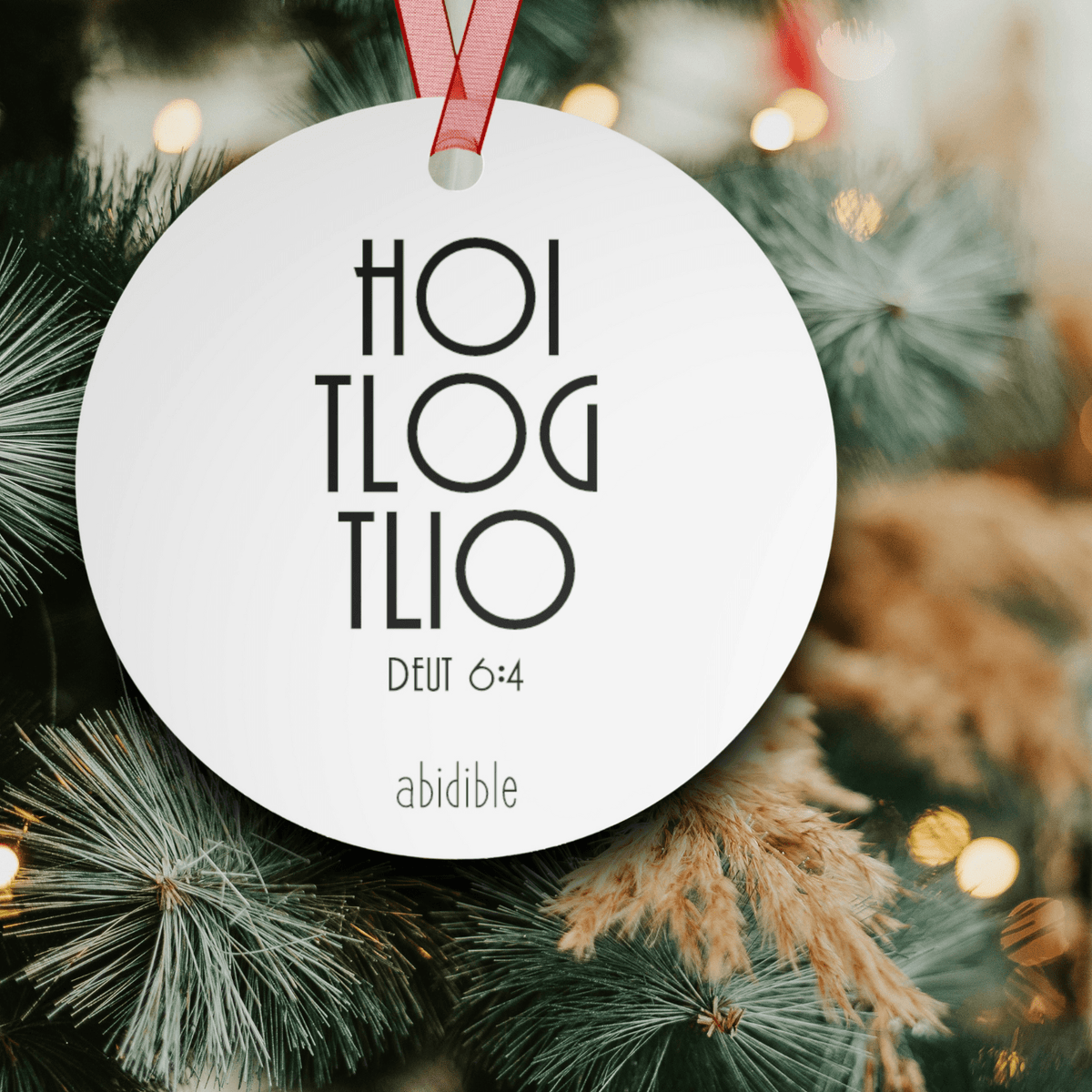 DAY 7 | Abidible God is One Metal Christmas Ornament (Collect All 6) Home Decor Printify 