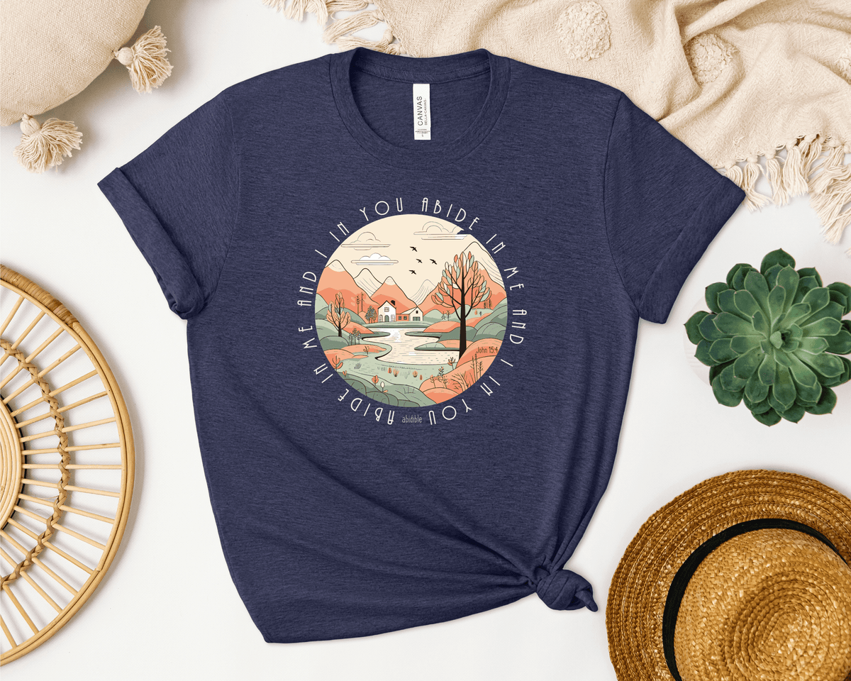 &quot;Abide in Me&quot; Bella + Canvas Unisex Short Sleeve Tee T-Shirt Printify 