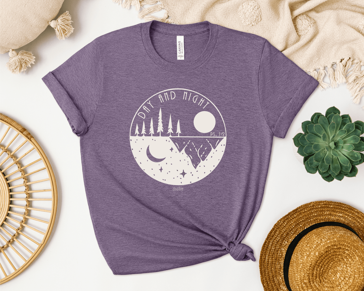 &quot;Day and Night&quot; Bella + Canvas Unisex Short Sleeve Tee T-Shirt Printify 