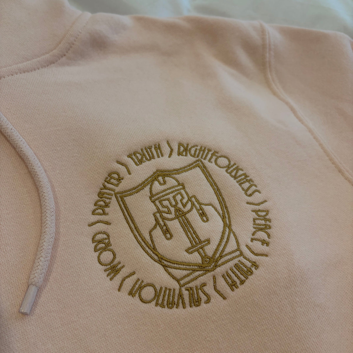 The Armor Embroidered Unisex Hoodie Hoodie Printify 