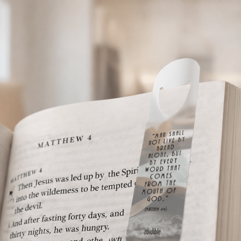 "Man Shall Not Live by Bread Alone" (Into the Wilderness Bookmark) Accessories Printify 