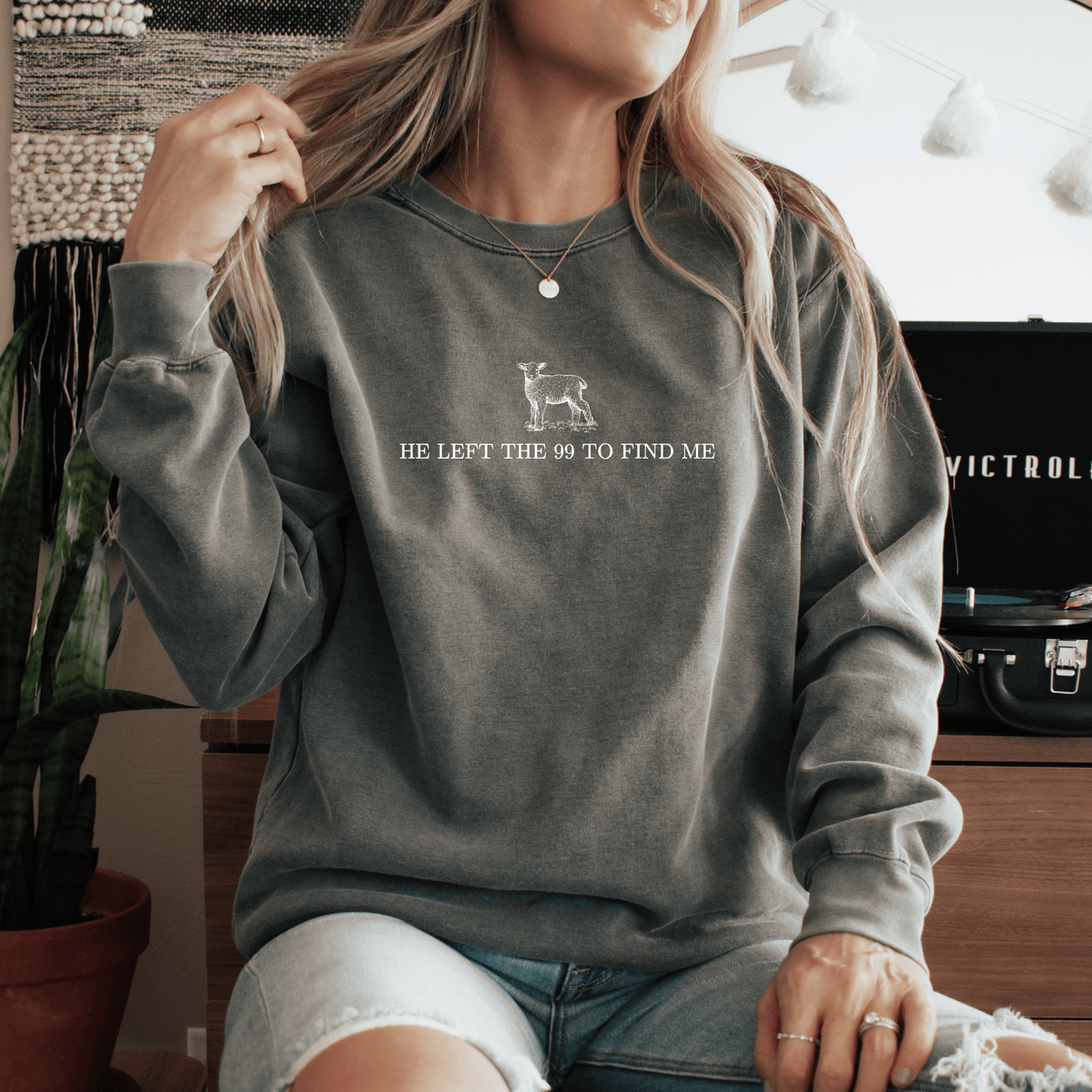 &quot;Left the 99&quot; Unisex Comfort Colors™ Crewneck Sweatshirt Printify 