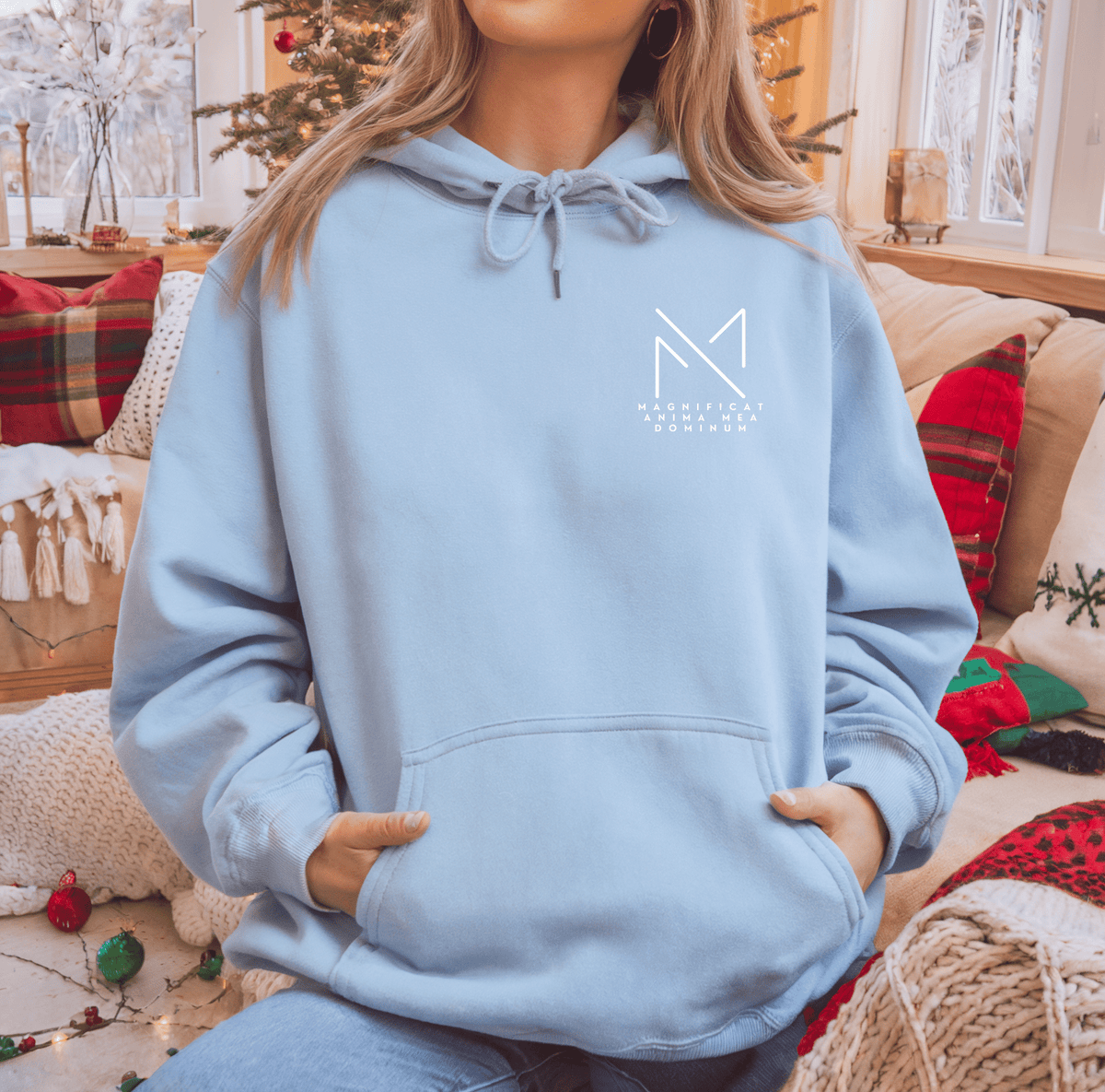 Mary&#39;s Song Embroidered &quot;Magnificat&quot; Unisex Hoodie Hoodie Printify 