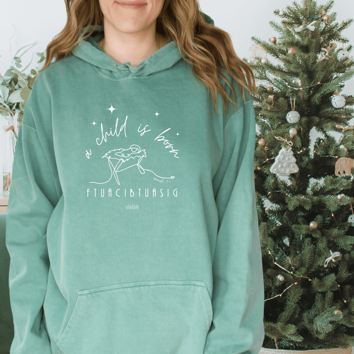 &quot;A Child is Born&quot; Unisex Comfort Colors™ Hoodie Hoodie Printify 