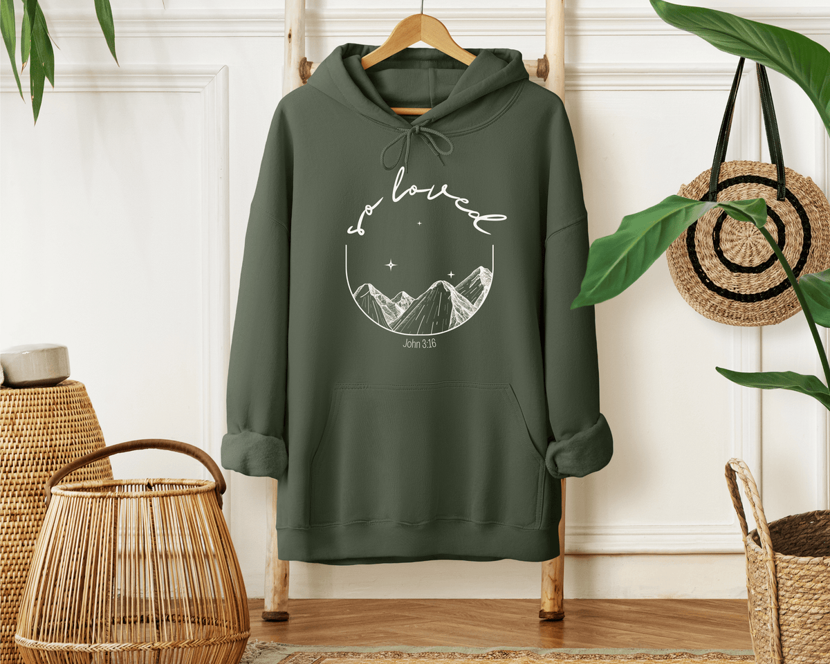 &quot;So Loved&quot; Unisex Heavy Blend™ Hooded Sweatshirt Hoodie Printify 