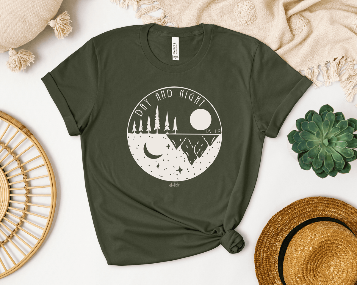&quot;Day and Night&quot; Bella + Canvas Unisex Short Sleeve Tee T-Shirt Printify 