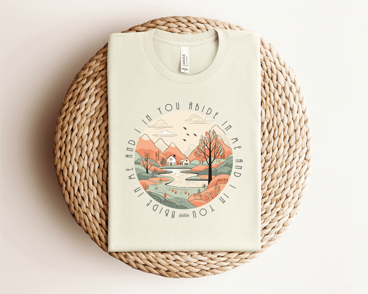 &quot;Abide in Me&quot; Bella + Canvas Unisex Short Sleeve Tee T-Shirt Printify 