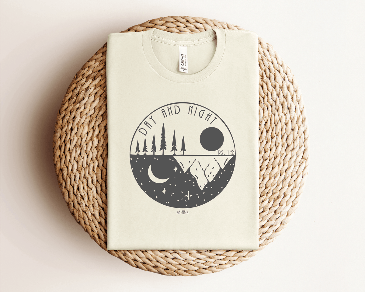 &quot;Day and Night&quot; Bella + Canvas Unisex Short Sleeve Tee T-Shirt Printify 