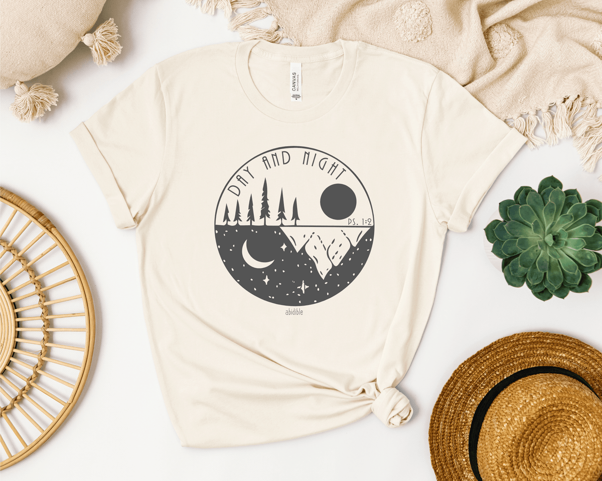 &quot;Day and Night&quot; Bella + Canvas Unisex Short Sleeve Tee T-Shirt Printify 
