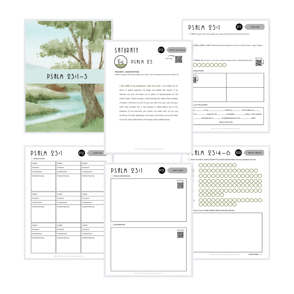 #007 Abidible &quot;Psalm 23&quot; Study Study abidible 