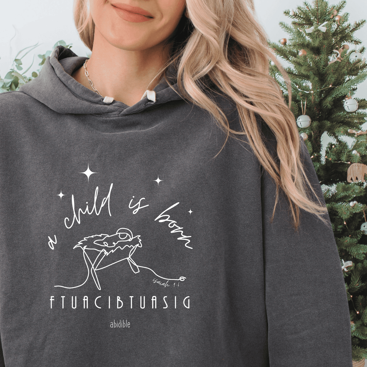 &quot;A Child is Born&quot; Unisex Comfort Colors™ Hoodie Hoodie Printify 