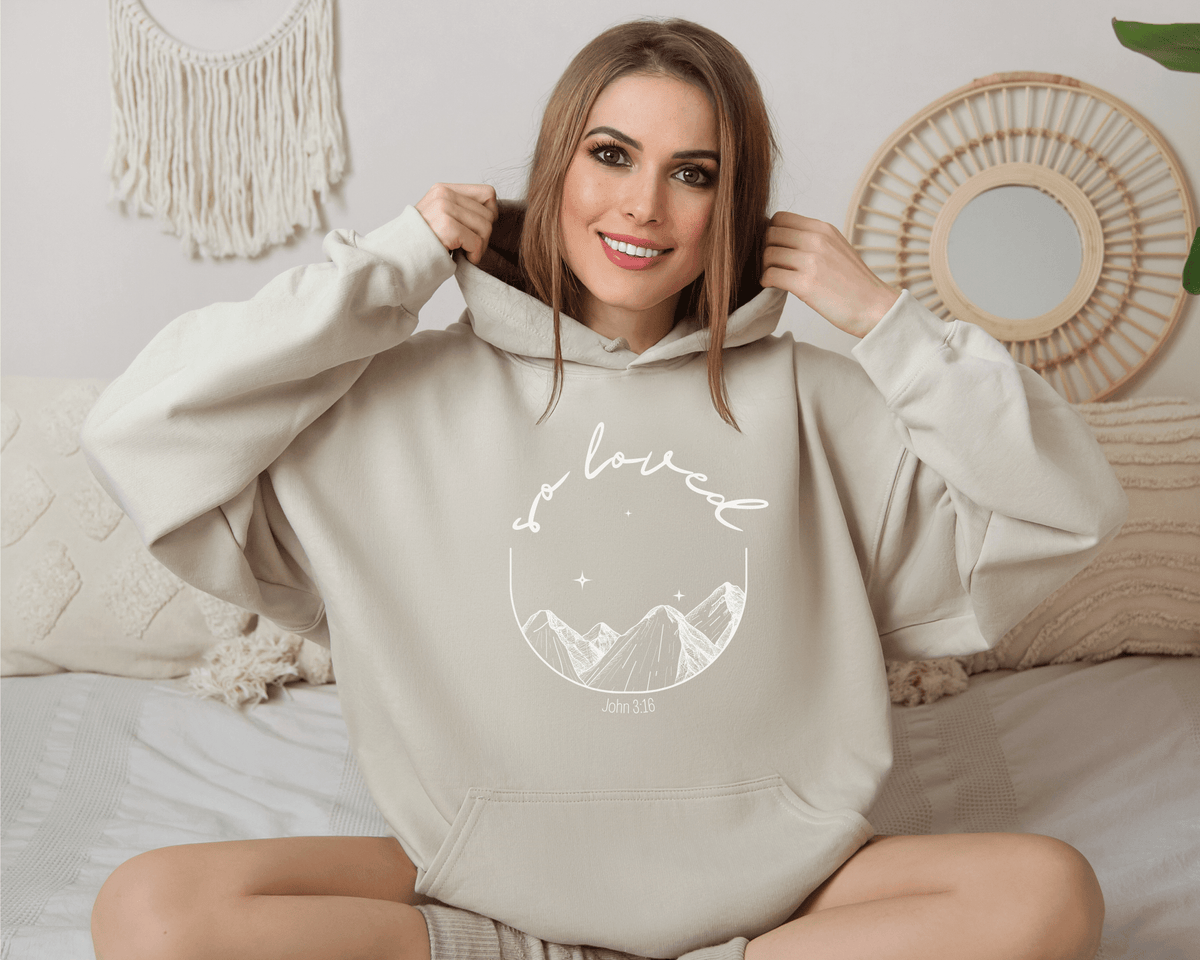 &quot;So Loved&quot; Unisex Heavy Blend™ Hooded Sweatshirt Hoodie Printify 