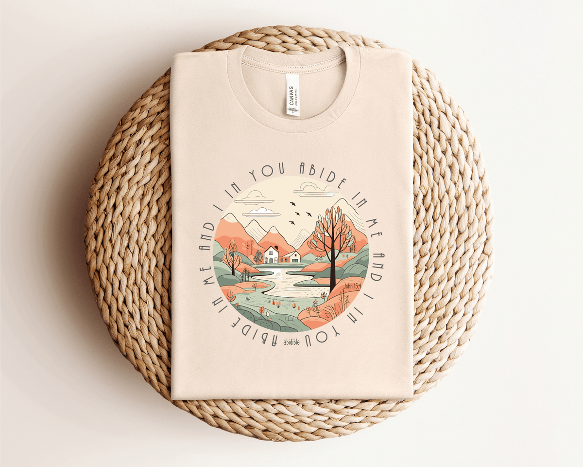 &quot;Abide in Me&quot; Bella + Canvas Unisex Short Sleeve Tee T-Shirt Printify 