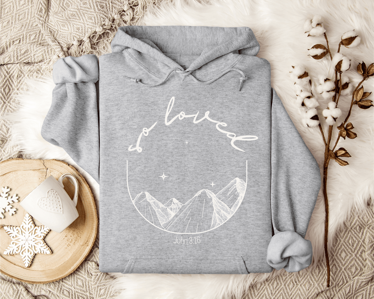 &quot;So Loved&quot; Unisex Heavy Blend™ Hooded Sweatshirt Hoodie Printify 