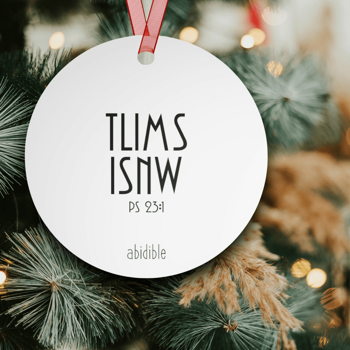 DAY 7 | Abidible Psalm 23 Metal Christmas Ornament (Collect All 6) Home Decor Printify 