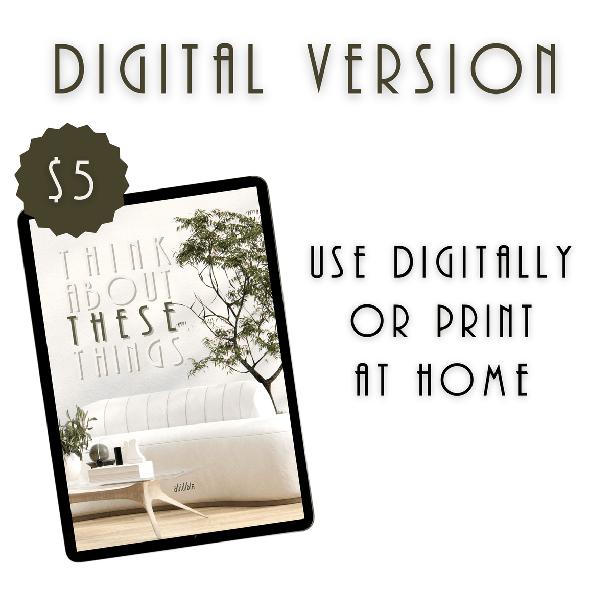 #012 Abidible &quot;Think About These Things&quot; Journal Study abidible 