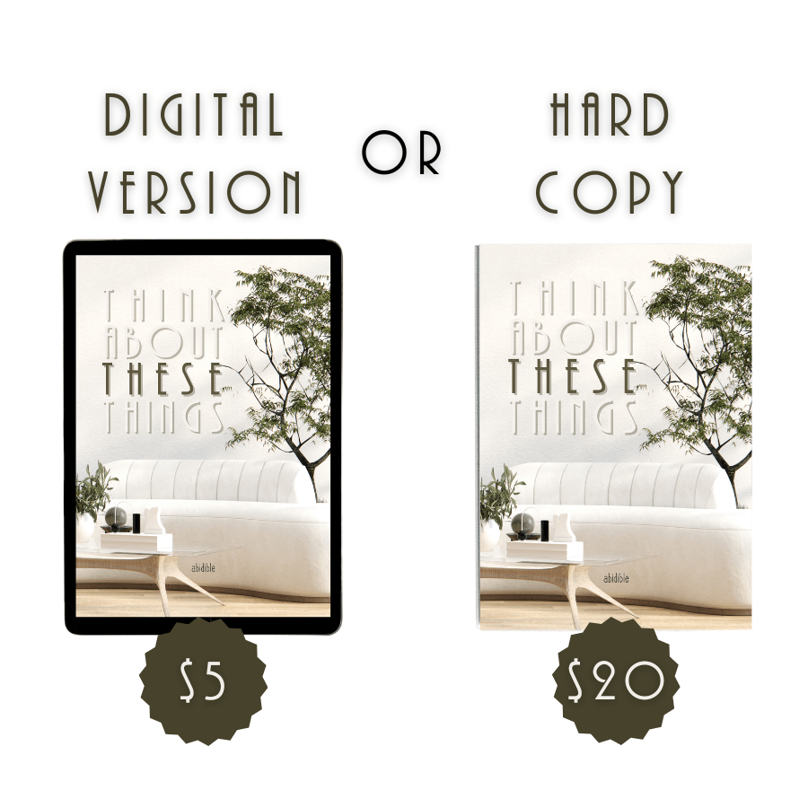 #012 Abidible &quot;Think About These Things&quot; Journal Study abidible 