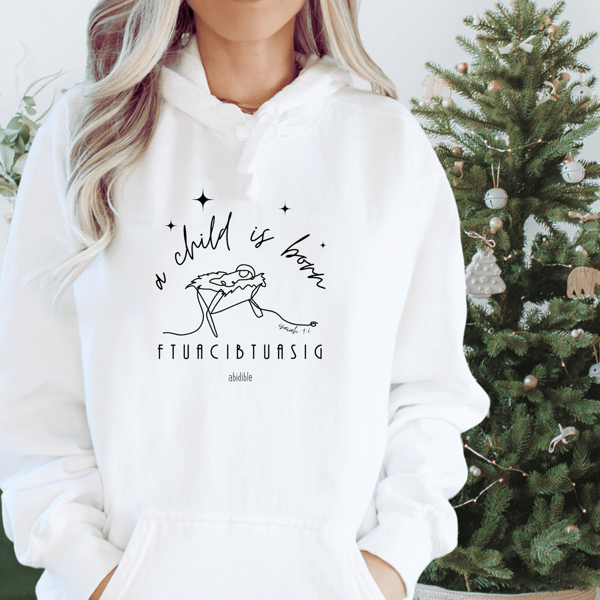 &quot;A Child is Born&quot; Unisex Comfort Colors™ Hoodie Hoodie Printify 